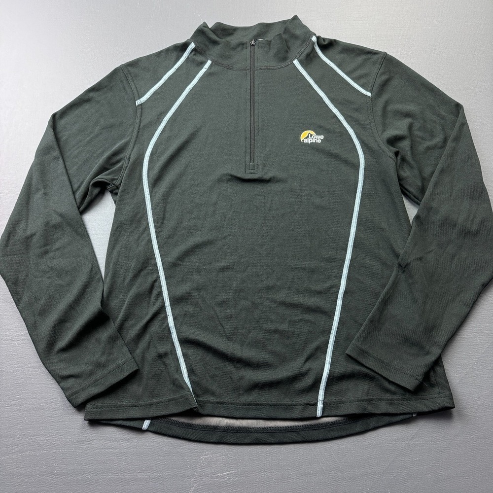 Lowe Alpine 1/4 Zip Pullover Women's Medium Black Base Layer Hiking Athletic